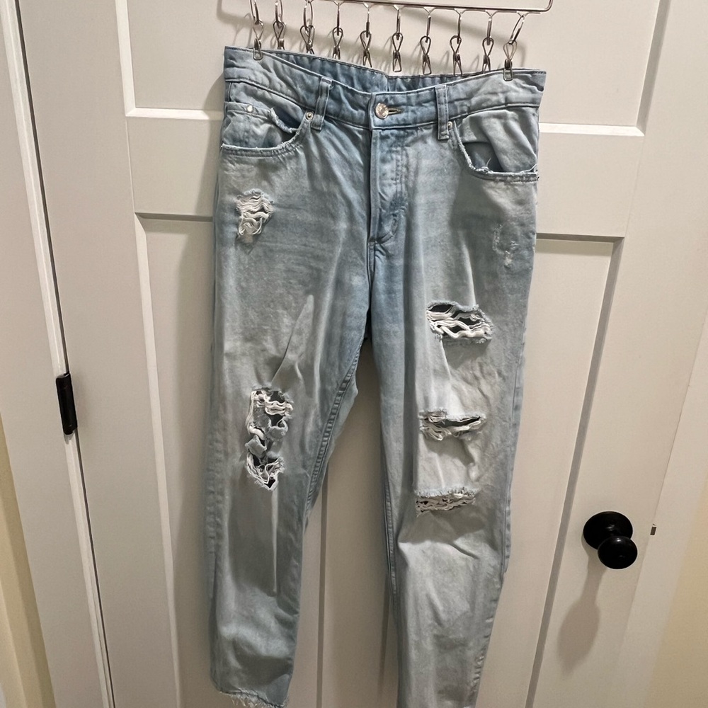 Light Blue Distressed Women's Jeans